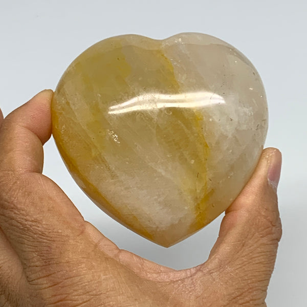 Yellow Healing Quartz Heart Crystal gemstone Reiki Energy