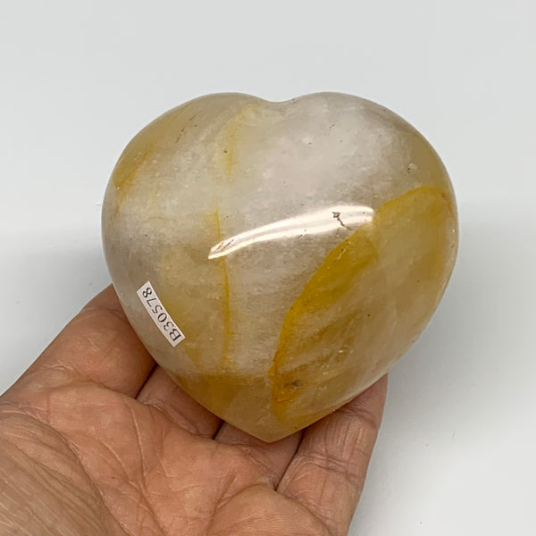 Yellow Healing Quartz Heart Crystal gemstone Reiki Energy