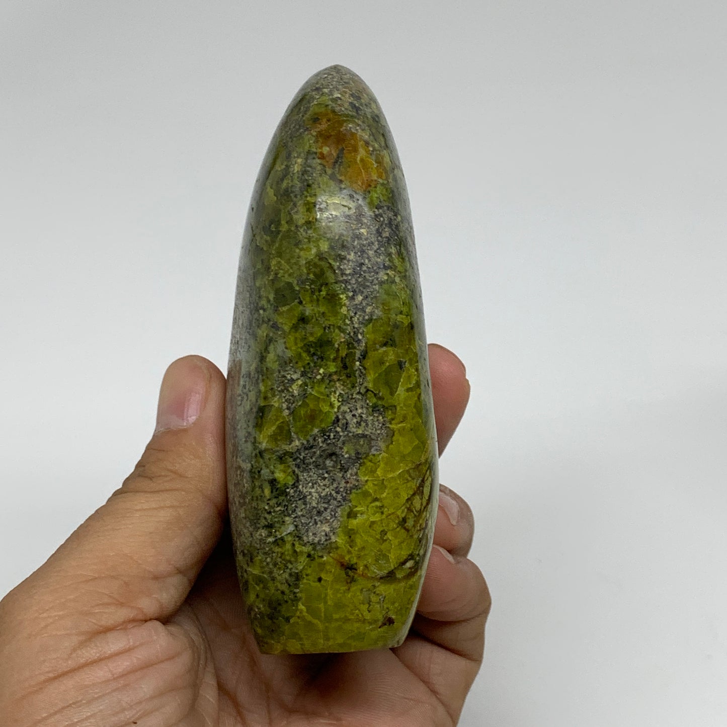 0.62 lbs, 4"x2.5"x1.4", Green Opal Crystal Freeform Polished Gemstone, B34150