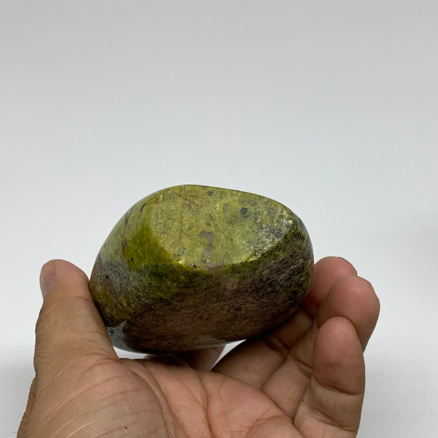 0.62 lbs, 4"x2.5"x1.4", Green Opal Crystal Freeform Polished Gemstone, B34150