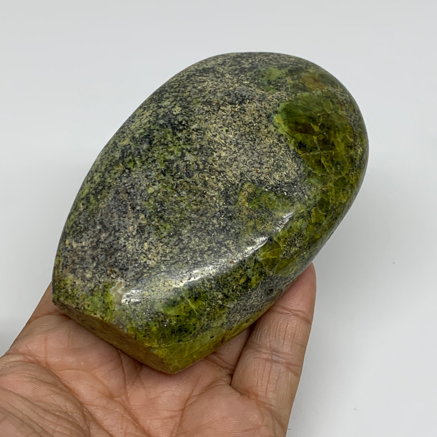 0.62 lbs, 4"x2.5"x1.4", Green Opal Crystal Freeform Polished Gemstone, B34150