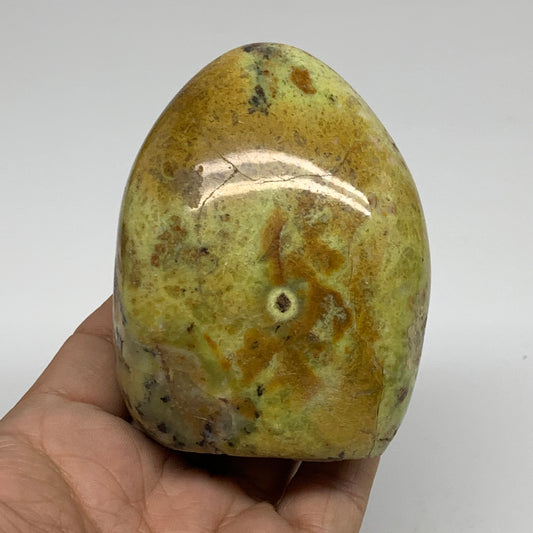 0.63 lbs, 3.2"x2.5"x.1.9", Green Opal Crystal Freeform Polished Gemstone, B34168