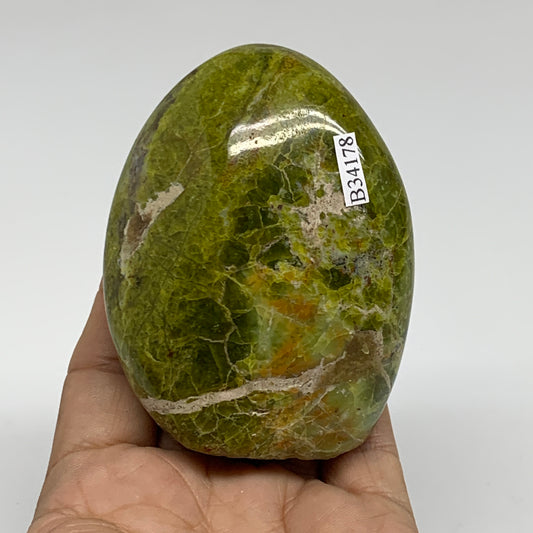 0.51 lbs, 3.2"x2.4"x.1.5", Green Opal Crystal Freeform Polished Gemstone, B34178