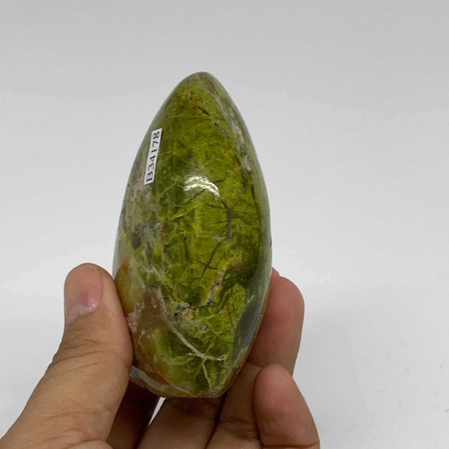 0.51 lbs, 3.2"x2.4"x.1.5", Green Opal Crystal Freeform Polished Gemstone, B34178