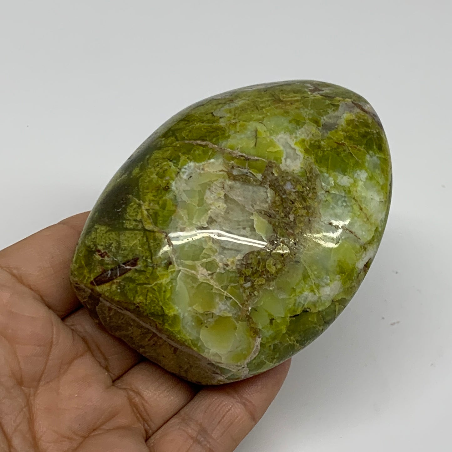 0.51 lbs, 3.2"x2.4"x.1.5", Green Opal Crystal Freeform Polished Gemstone, B34178