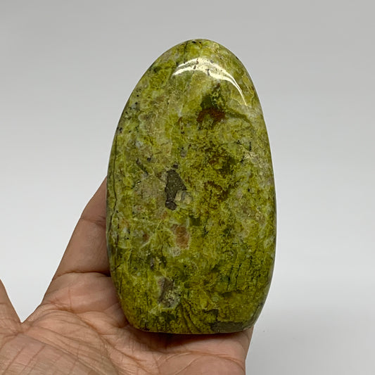 0.58 lbs, 4"x2.4"x.1.2", Green Opal Crystal Freeform Polished Gemstone, B34181