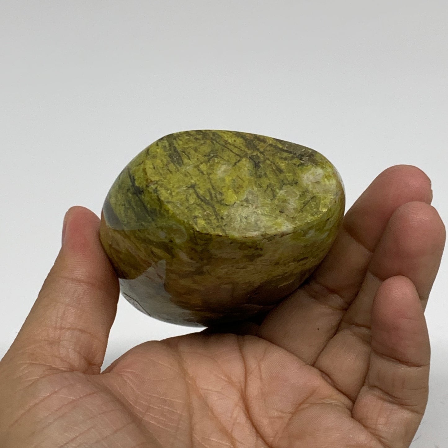 0.58 lbs, 4"x2.4"x.1.2", Green Opal Crystal Freeform Polished Gemstone, B34181