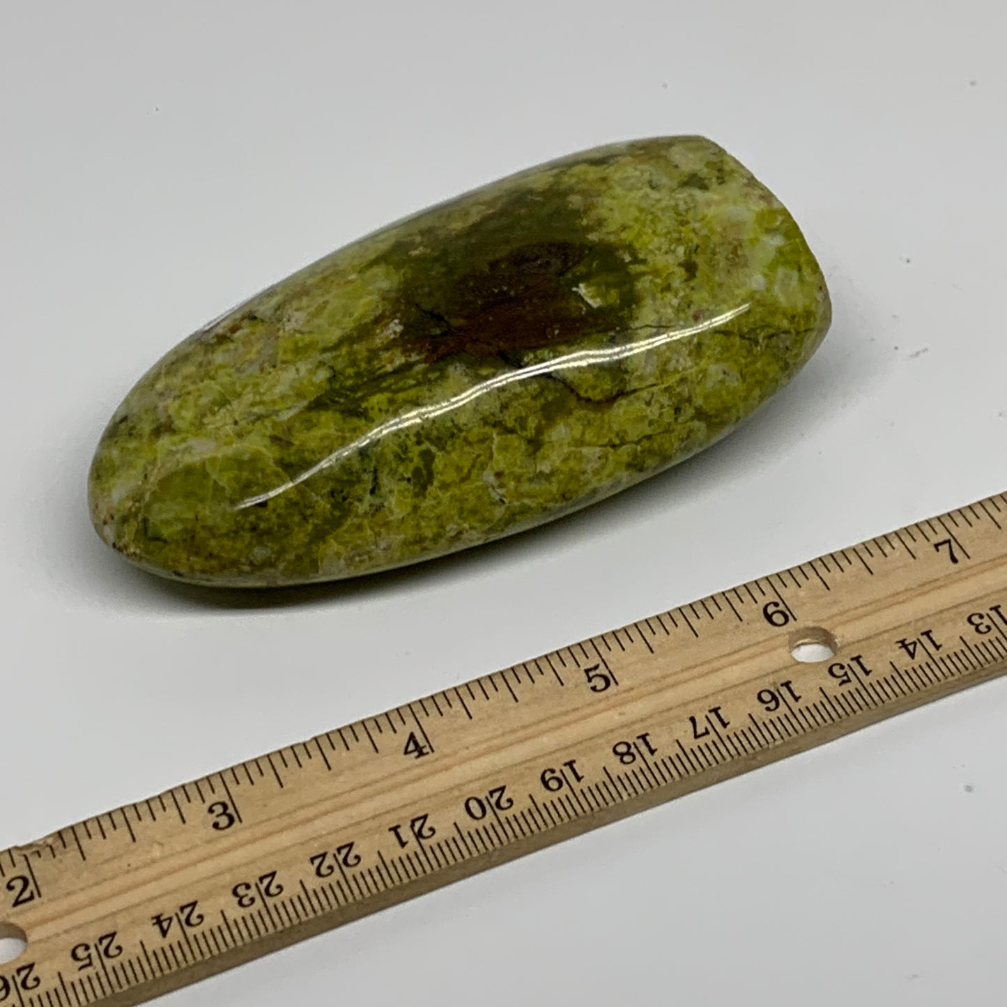 0.58 lbs, 4"x2.4"x.1.2", Green Opal Crystal Freeform Polished Gemstone, B34181