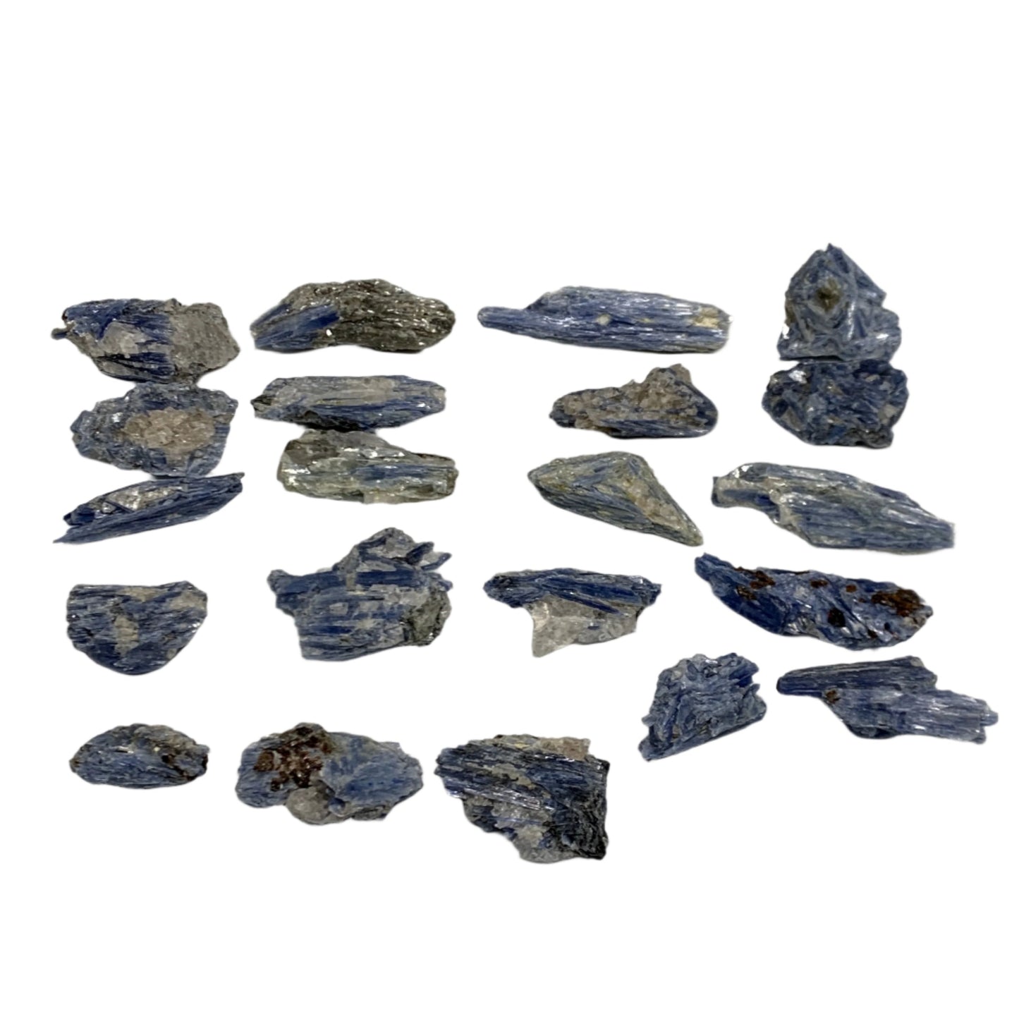 2.32 lbs, 1.6"-4", 21pcs, Rough Blue Kyanite Crystal Minerals Specimens,B33117