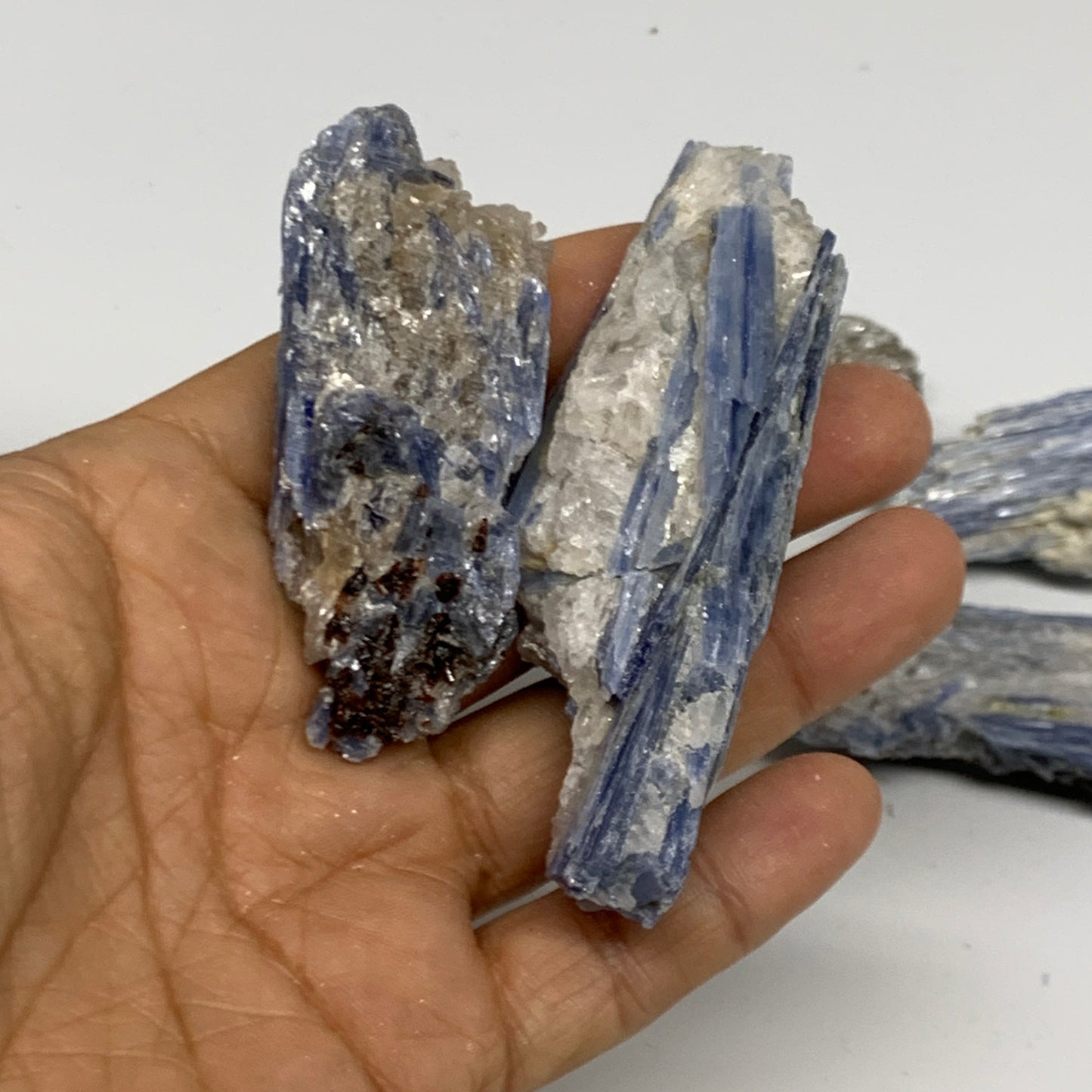 2.32 lbs, 1.6"-4", 21pcs, Rough Blue Kyanite Crystal Minerals Specimens,B33117