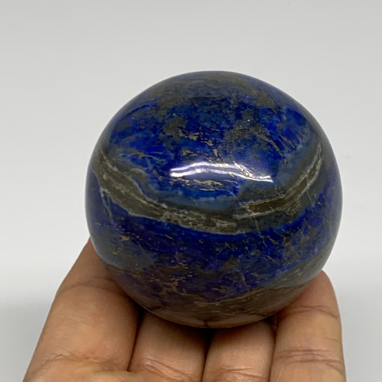 0.69 lbs,2.3"(58mm), Lapis Lazuli Sphere Ball Gemstone @Afghanistan, B33119