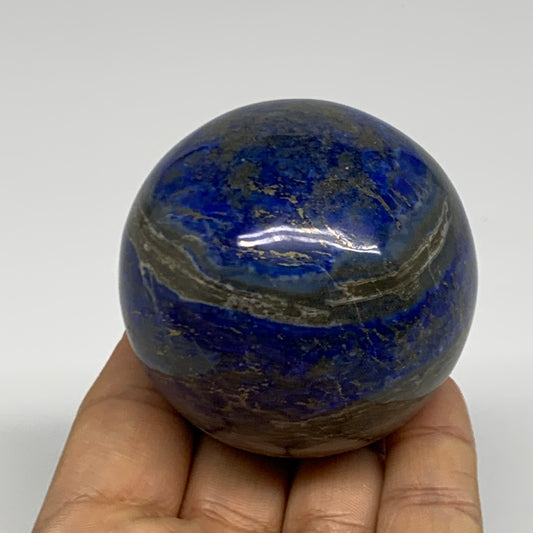 0.69 lbs,2.3"(58mm), Lapis Lazuli Sphere Ball Gemstone @Afghanistan, B33119