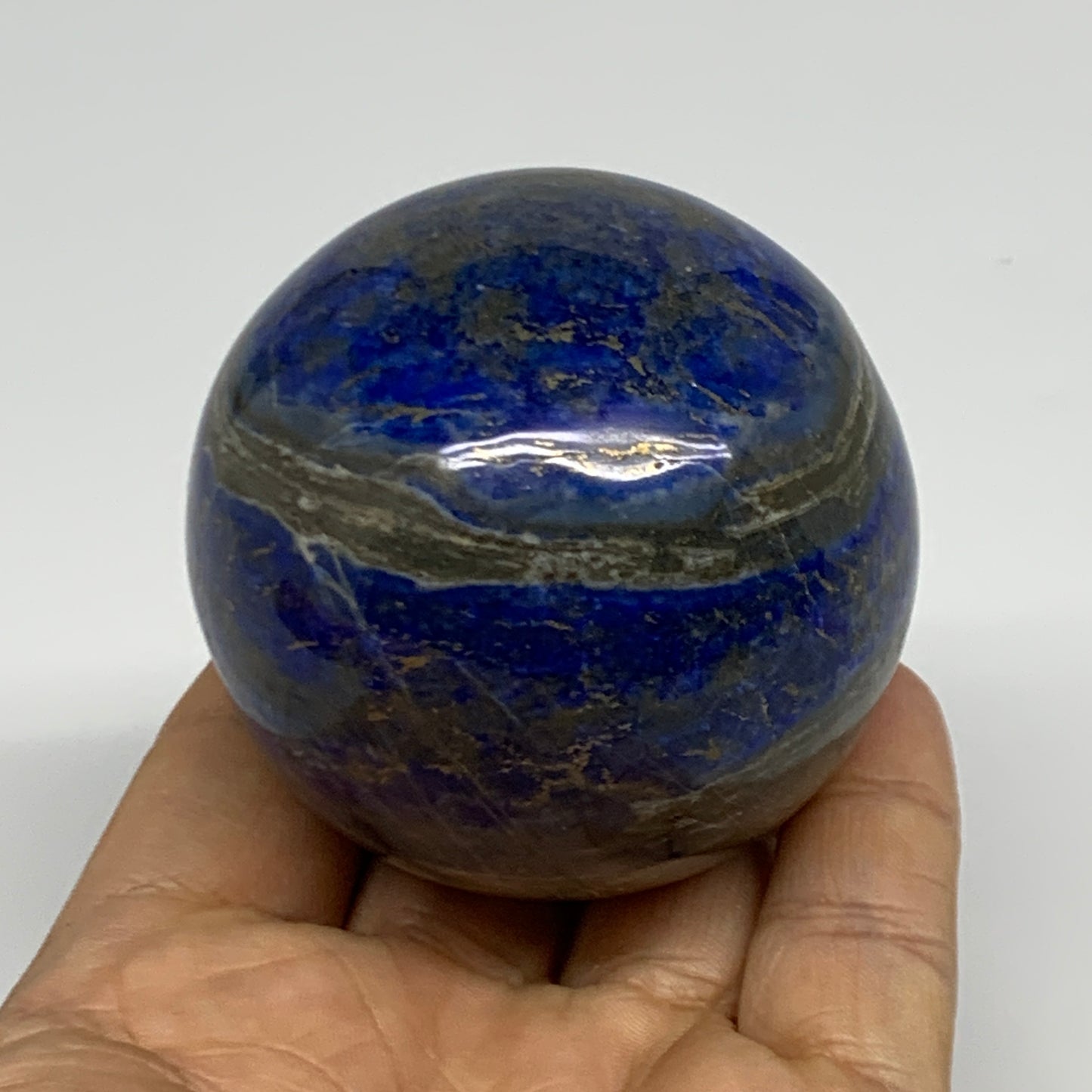 0.69 lbs,2.3"(58mm), Lapis Lazuli Sphere Ball Gemstone @Afghanistan, B33119