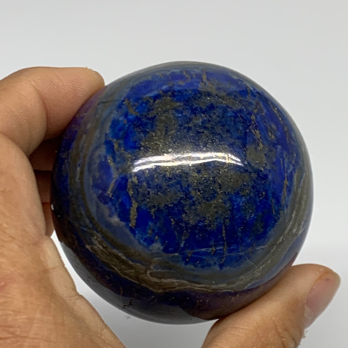 0.69 lbs,2.3"(58mm), Lapis Lazuli Sphere Ball Gemstone @Afghanistan, B33119