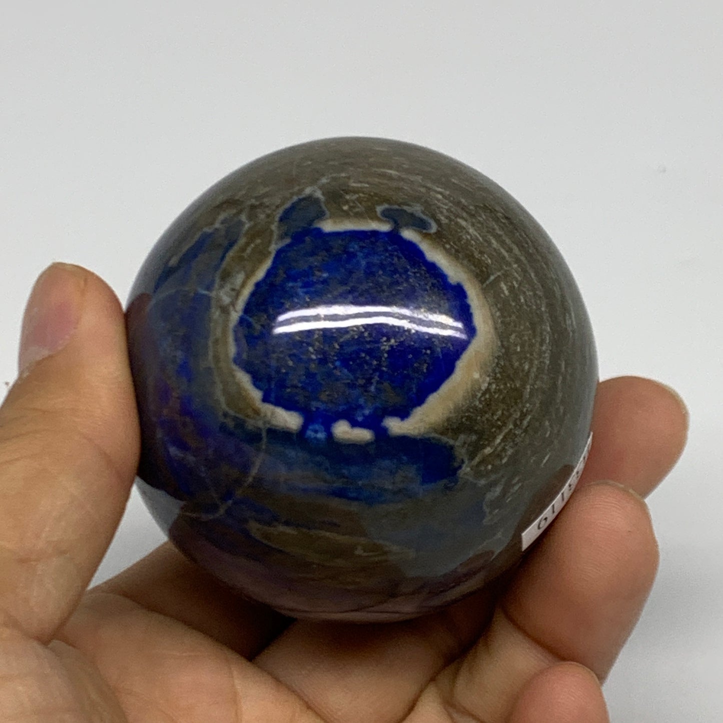 0.69 lbs,2.3"(58mm), Lapis Lazuli Sphere Ball Gemstone @Afghanistan, B33119