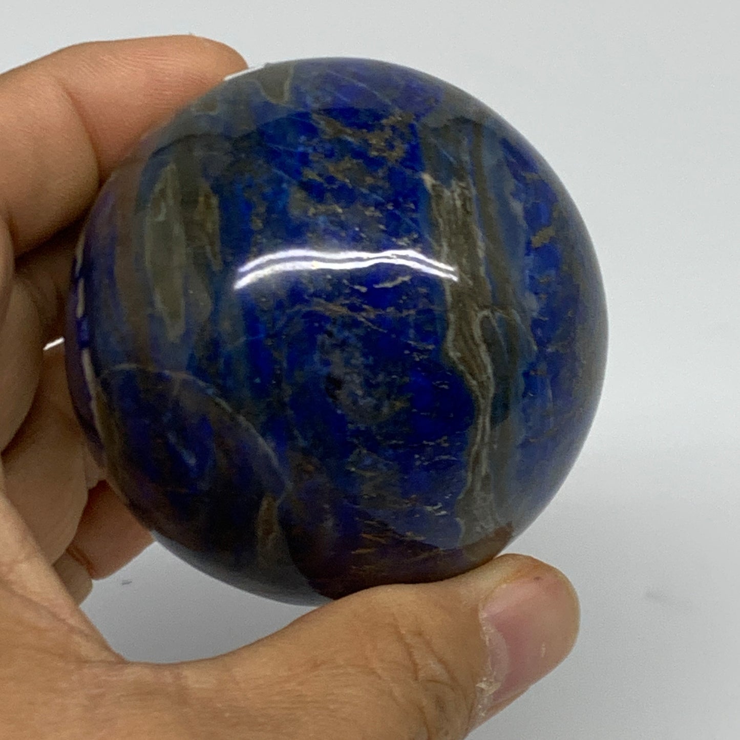 0.69 lbs,2.3"(58mm), Lapis Lazuli Sphere Ball Gemstone @Afghanistan, B33119