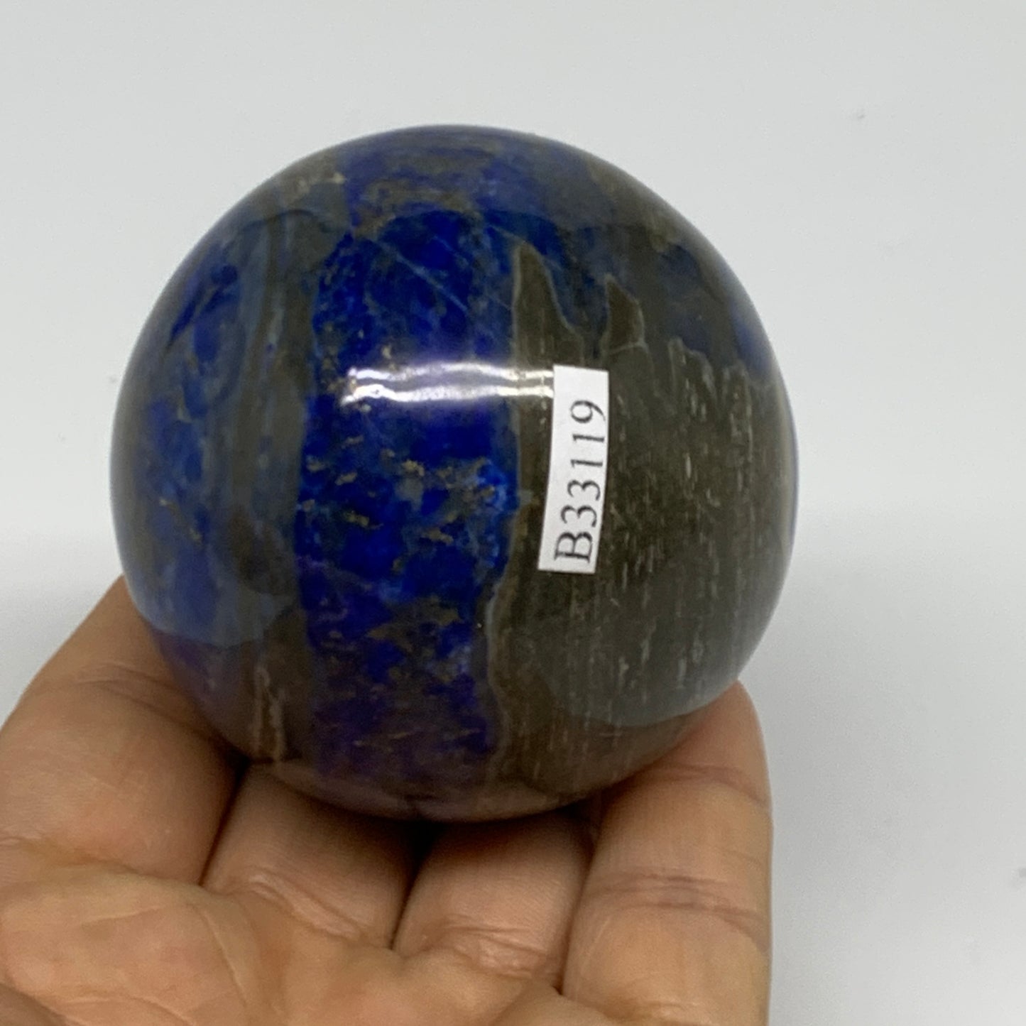 0.69 lbs,2.3"(58mm), Lapis Lazuli Sphere Ball Gemstone @Afghanistan, B33119