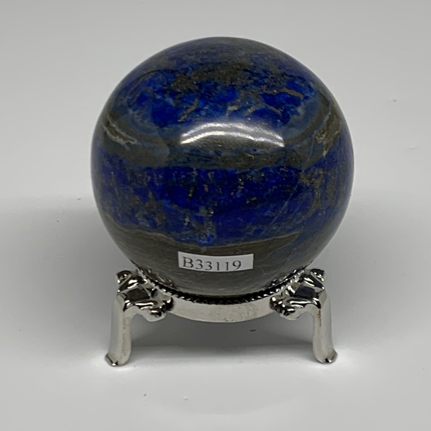 0.69 lbs,2.3"(58mm), Lapis Lazuli Sphere Ball Gemstone @Afghanistan, B33119