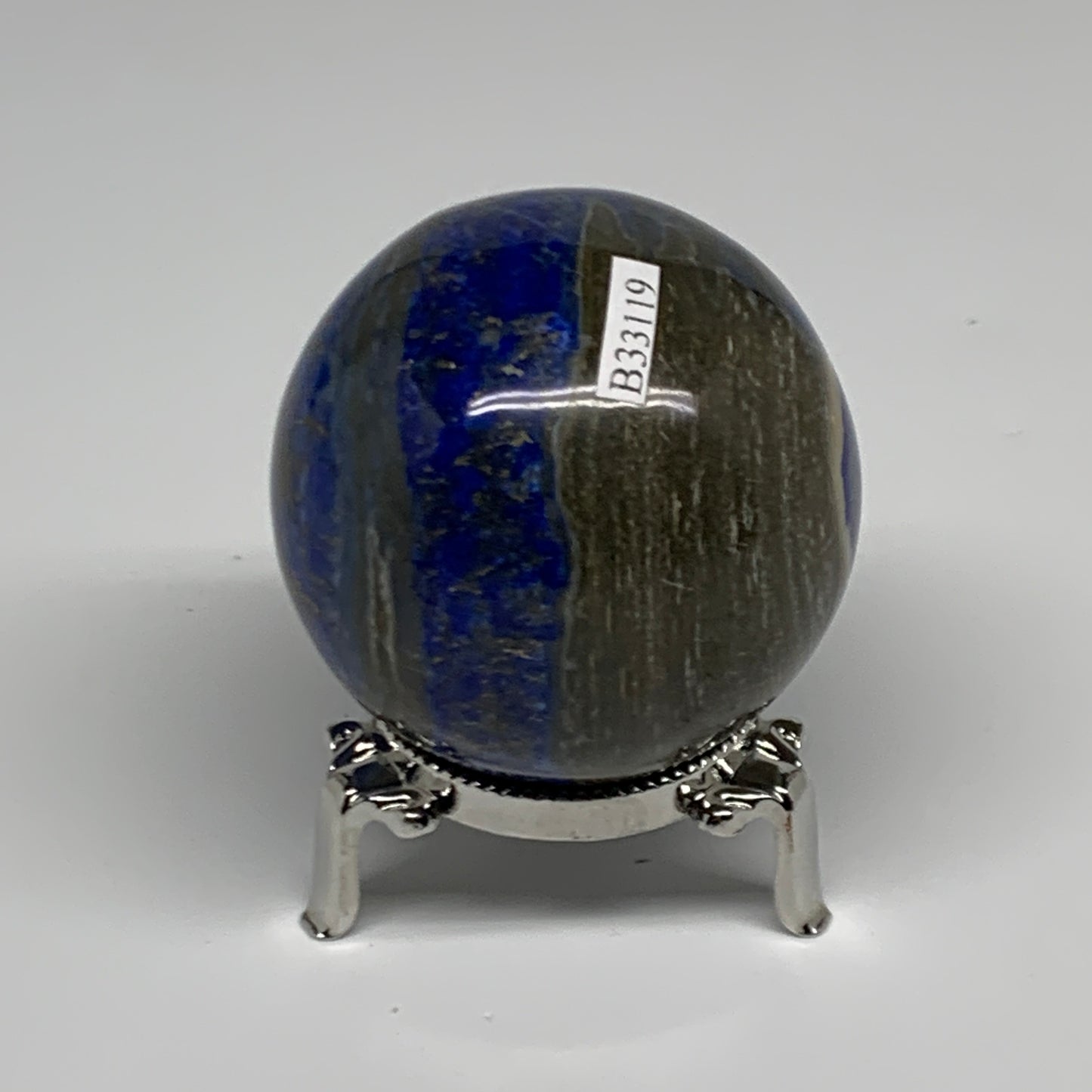 0.69 lbs,2.3"(58mm), Lapis Lazuli Sphere Ball Gemstone @Afghanistan, B33119