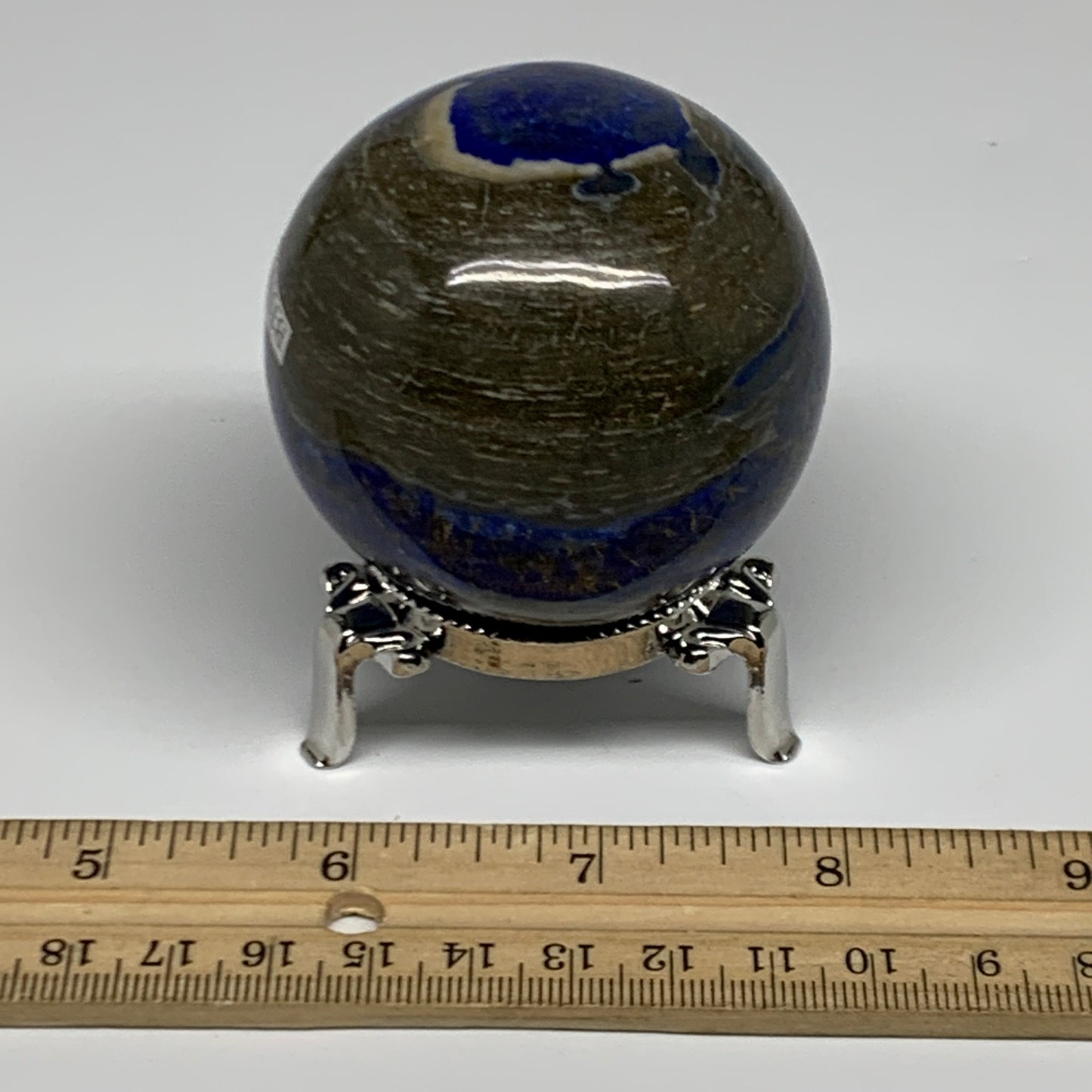 0.69 lbs,2.3"(58mm), Lapis Lazuli Sphere Ball Gemstone @Afghanistan, B33119