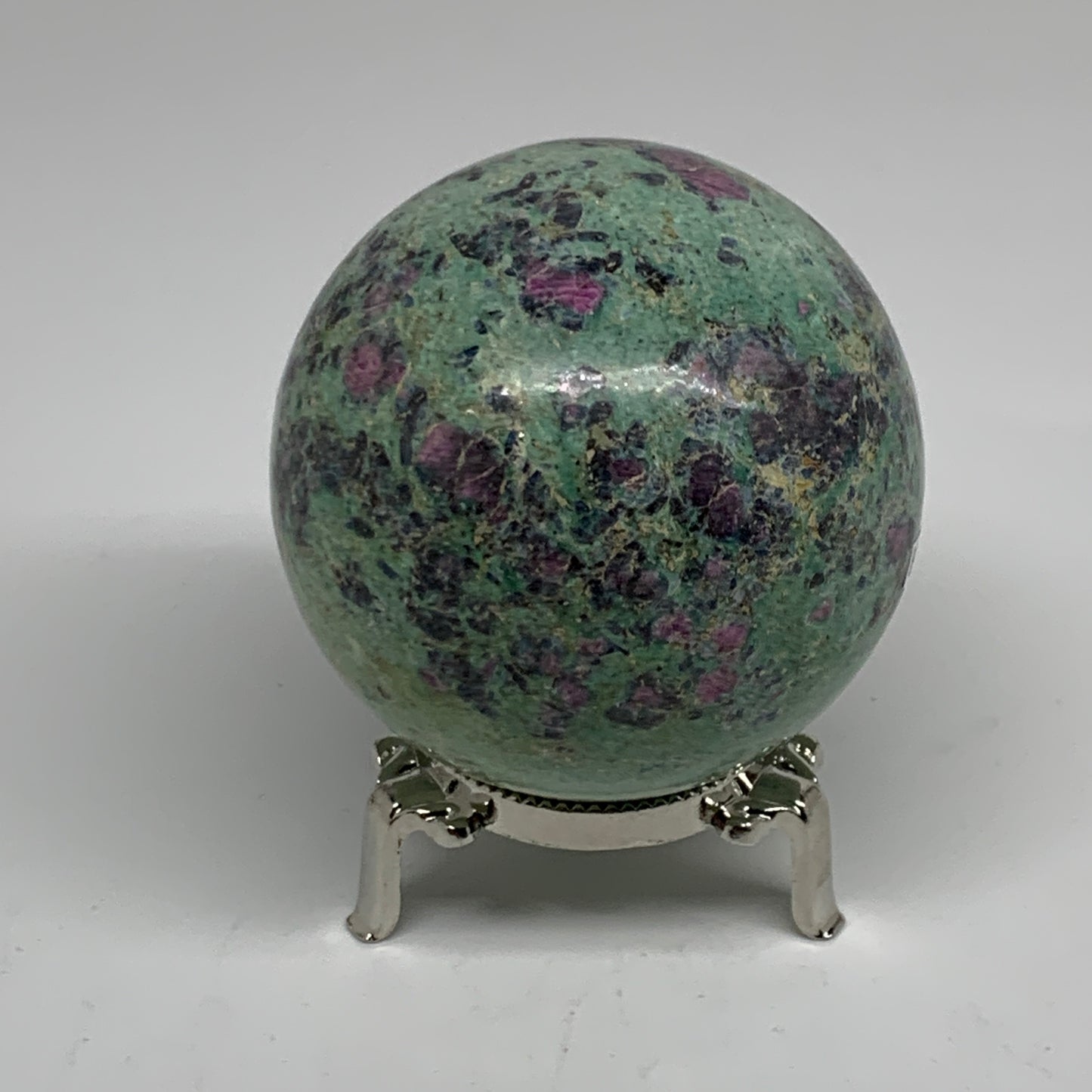 1.13 lbs, 2.7"(70mm), Zoisite with Ruby Sphere Sphere Ball Crystal, B25217