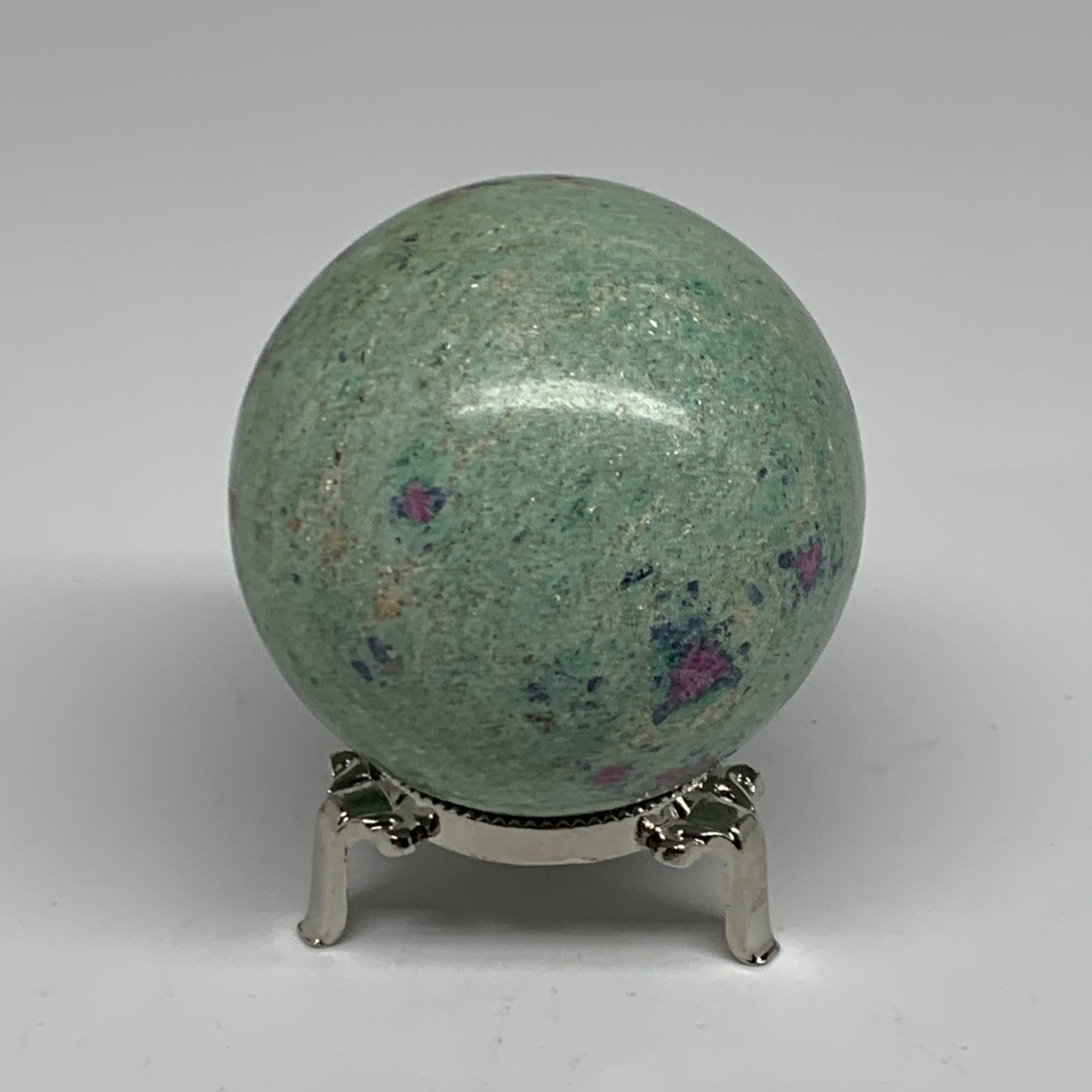 1.13 lbs, 2.7"(70mm), Zoisite with Ruby Sphere Sphere Ball Crystal, B25217