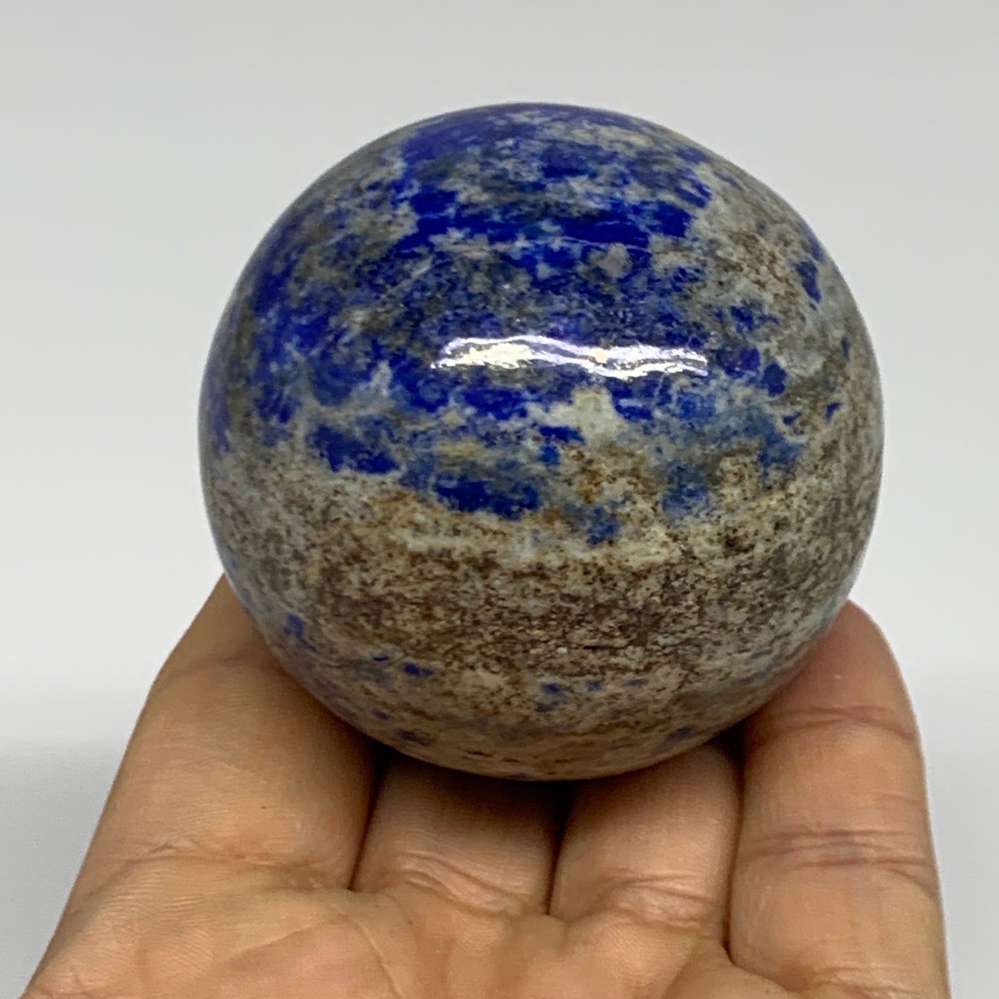 0.58 lbs,2.2"(55mm), Lapis Lazuli Sphere Ball Gemstone @Afghanistan, B33121