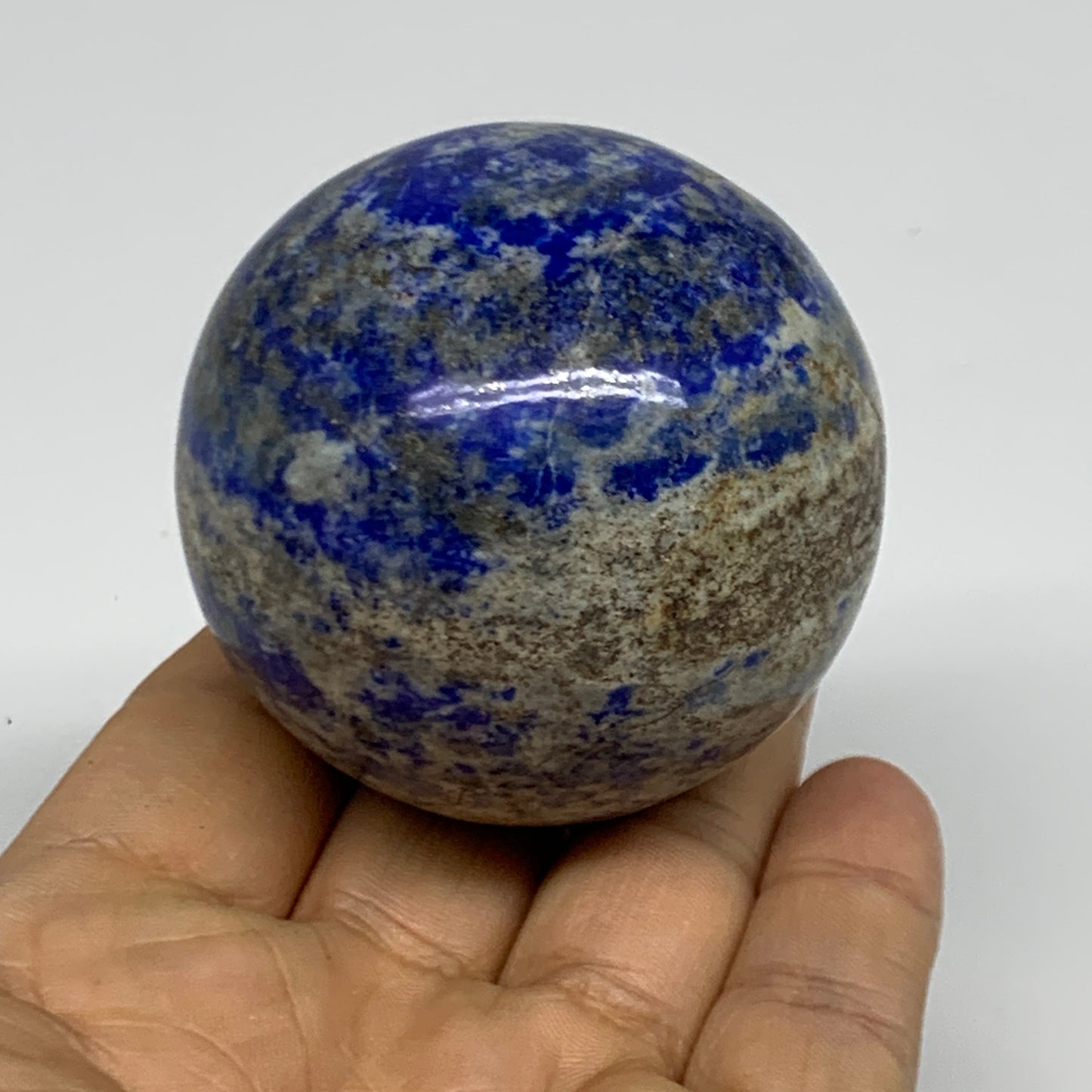 0.58 lbs,2.2"(55mm), Lapis Lazuli Sphere Ball Gemstone @Afghanistan, B33121