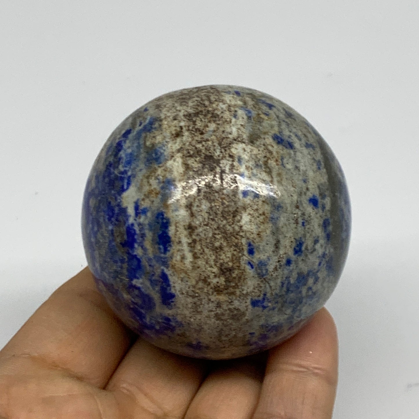 0.58 lbs,2.2"(55mm), Lapis Lazuli Sphere Ball Gemstone @Afghanistan, B33121