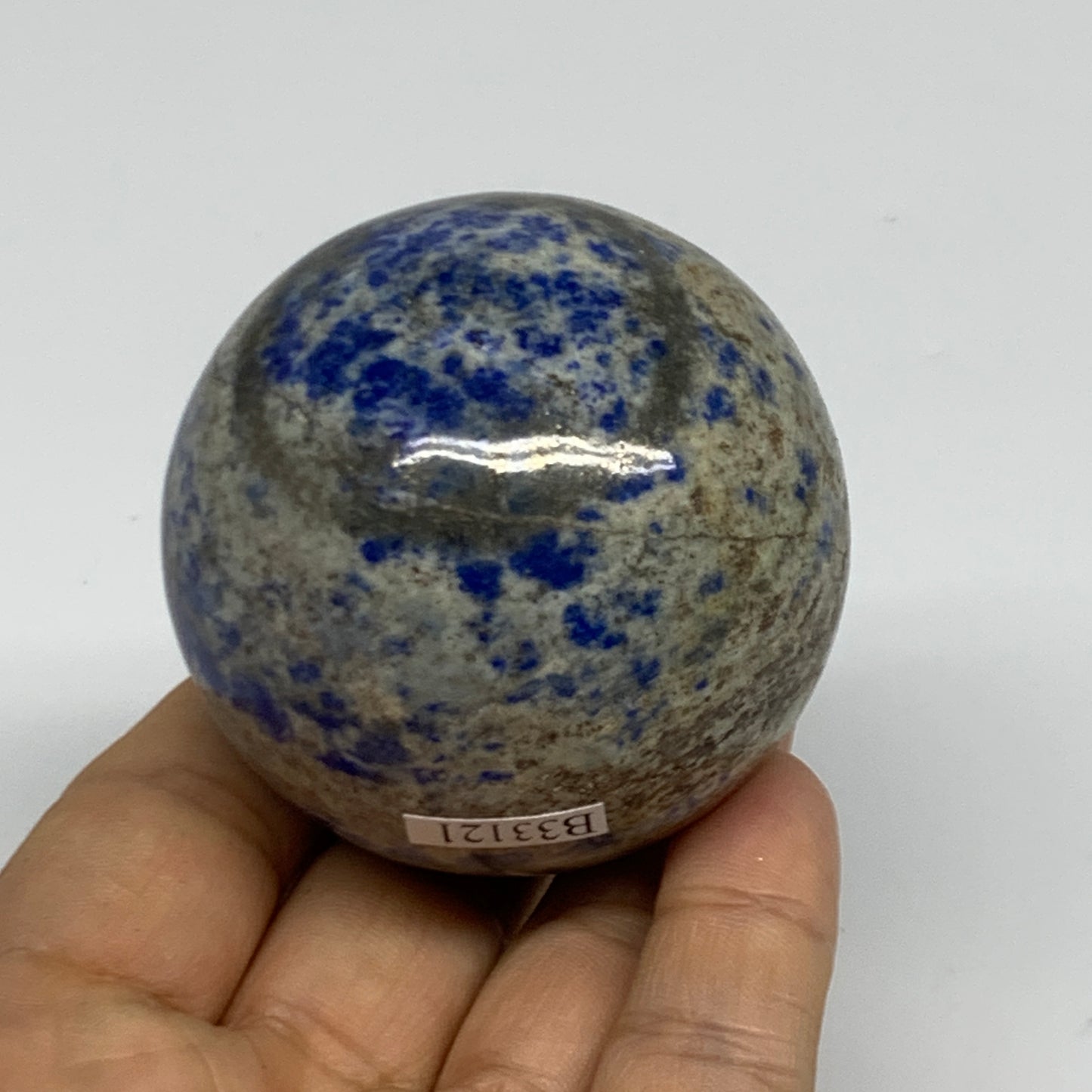 0.58 lbs,2.2"(55mm), Lapis Lazuli Sphere Ball Gemstone @Afghanistan, B33121