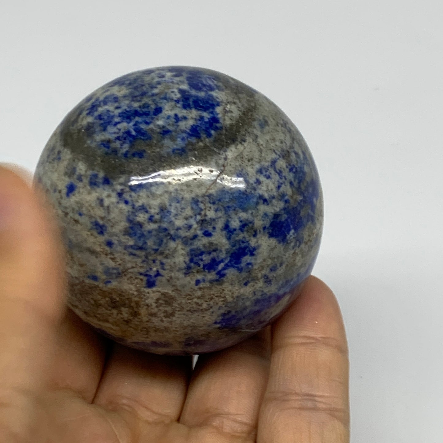 0.58 lbs,2.2"(55mm), Lapis Lazuli Sphere Ball Gemstone @Afghanistan, B33121