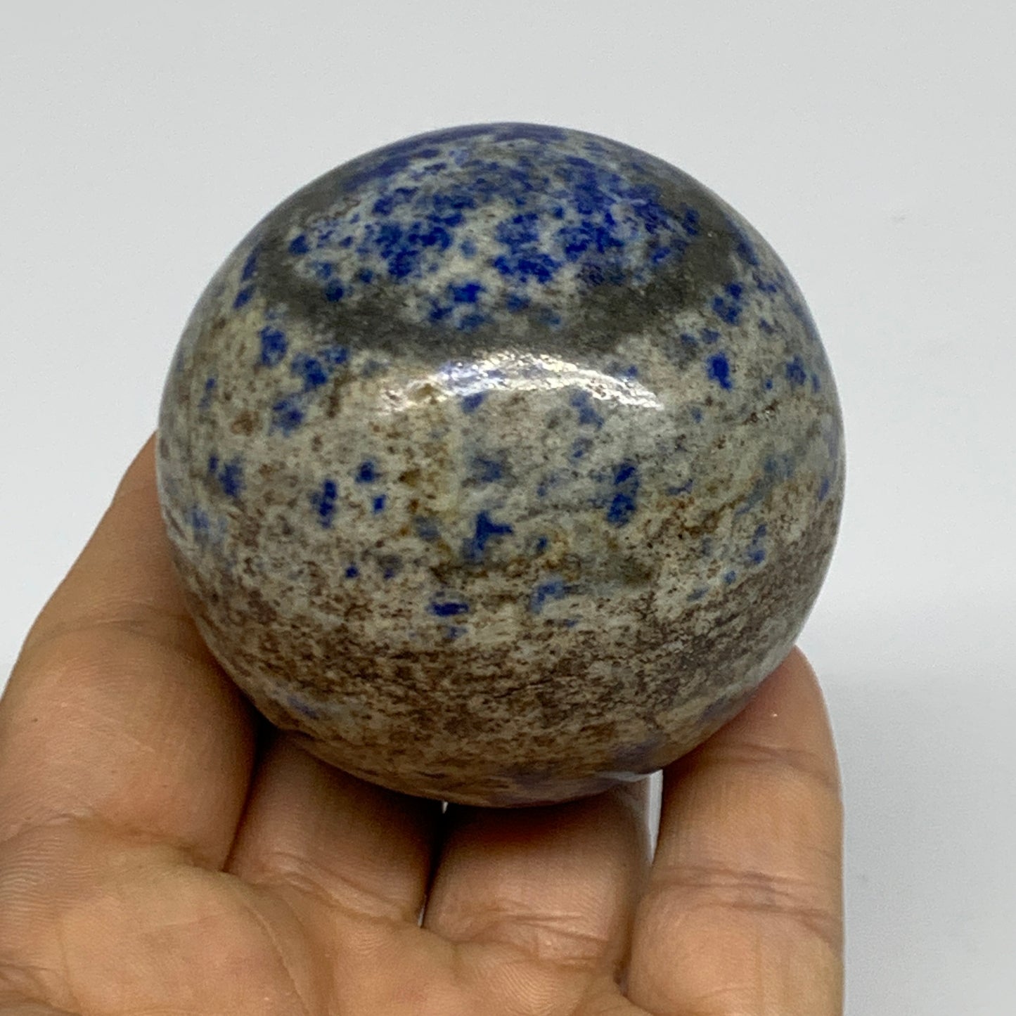 0.58 lbs,2.2"(55mm), Lapis Lazuli Sphere Ball Gemstone @Afghanistan, B33121