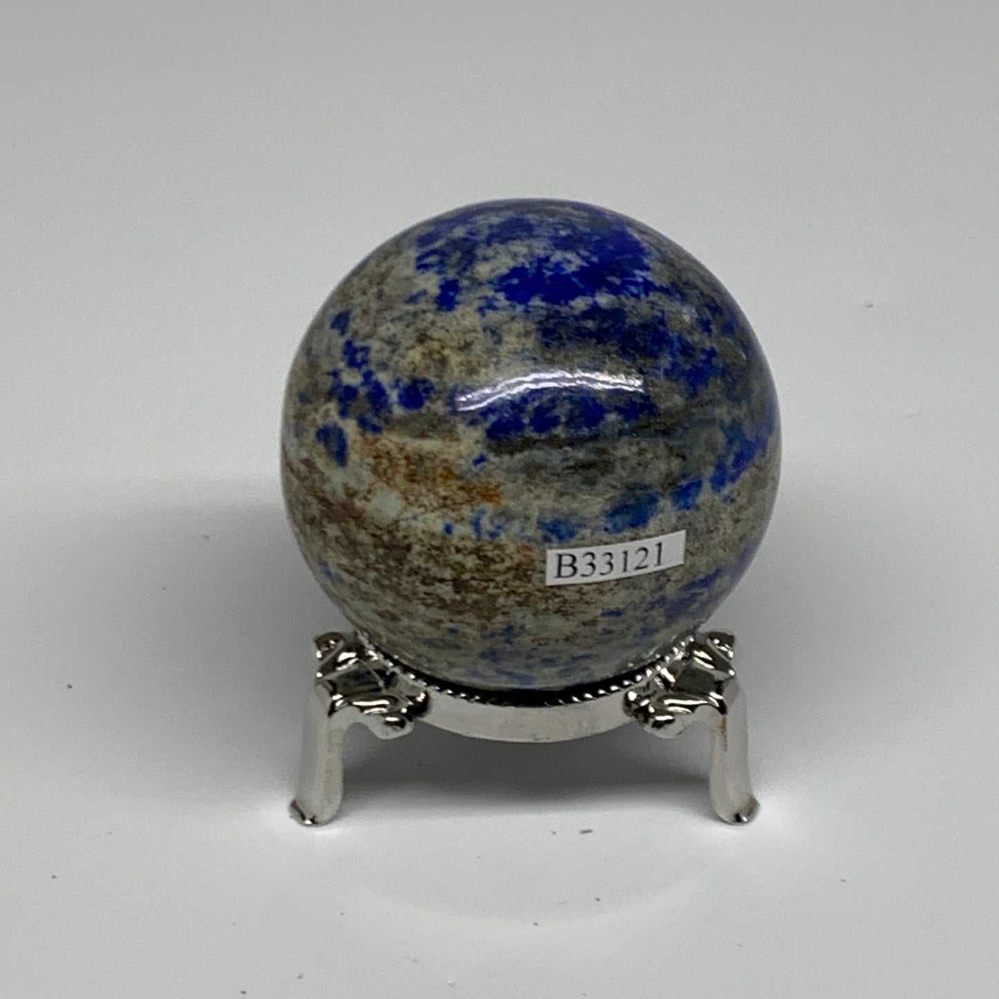 0.58 lbs,2.2"(55mm), Lapis Lazuli Sphere Ball Gemstone @Afghanistan, B33121