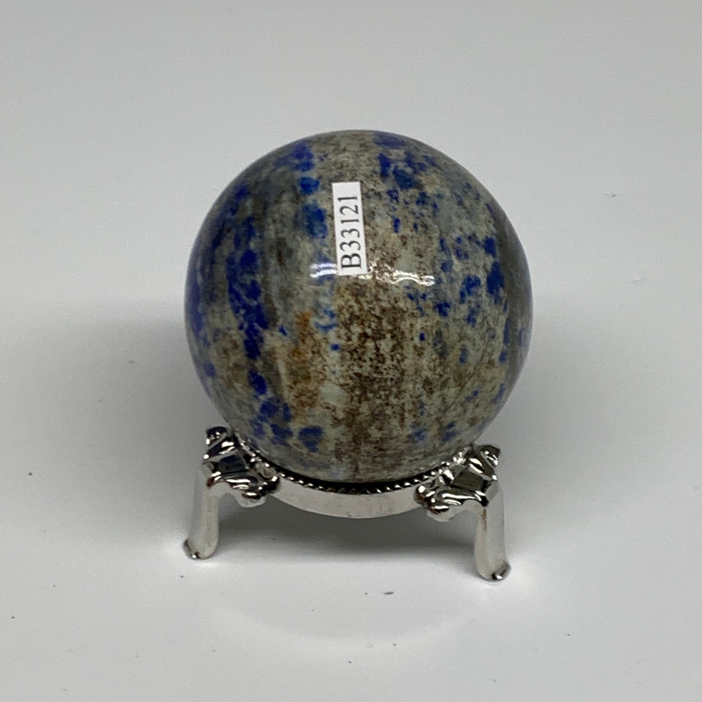 0.58 lbs,2.2"(55mm), Lapis Lazuli Sphere Ball Gemstone @Afghanistan, B33121