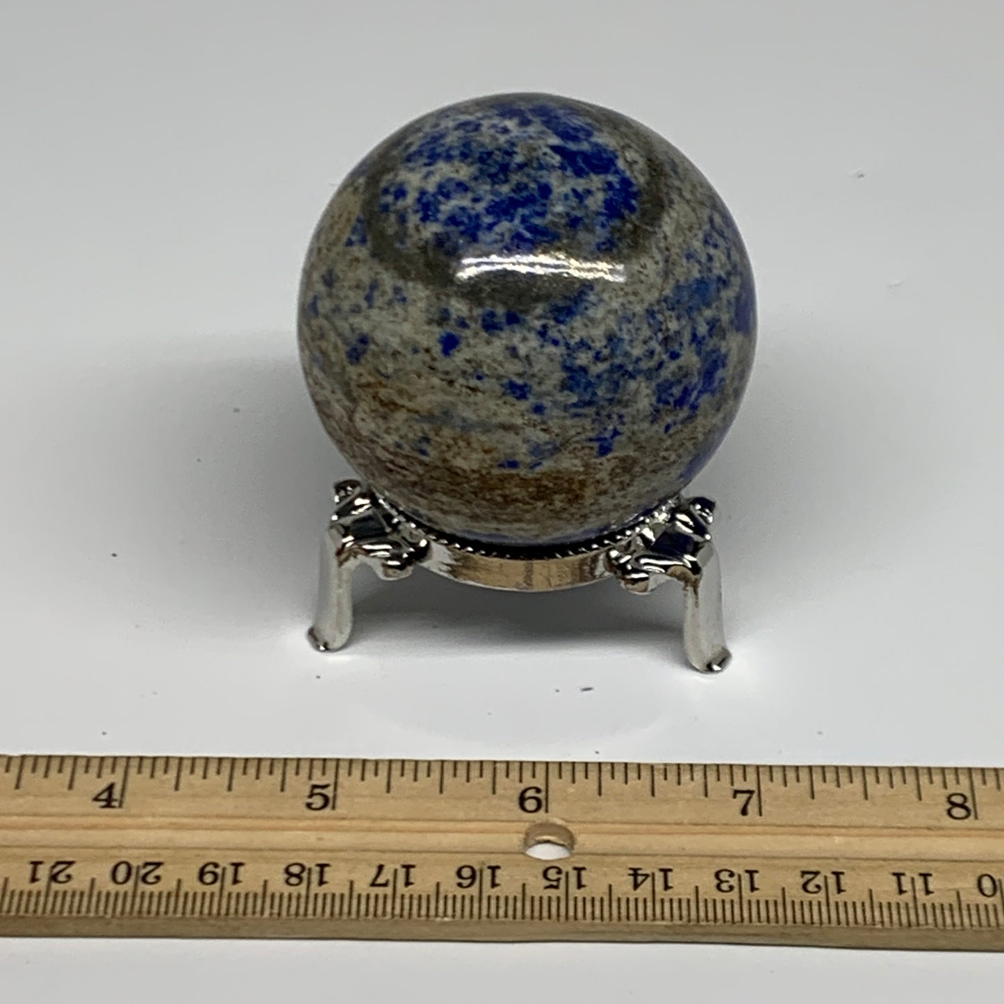 0.58 lbs,2.2"(55mm), Lapis Lazuli Sphere Ball Gemstone @Afghanistan, B33121