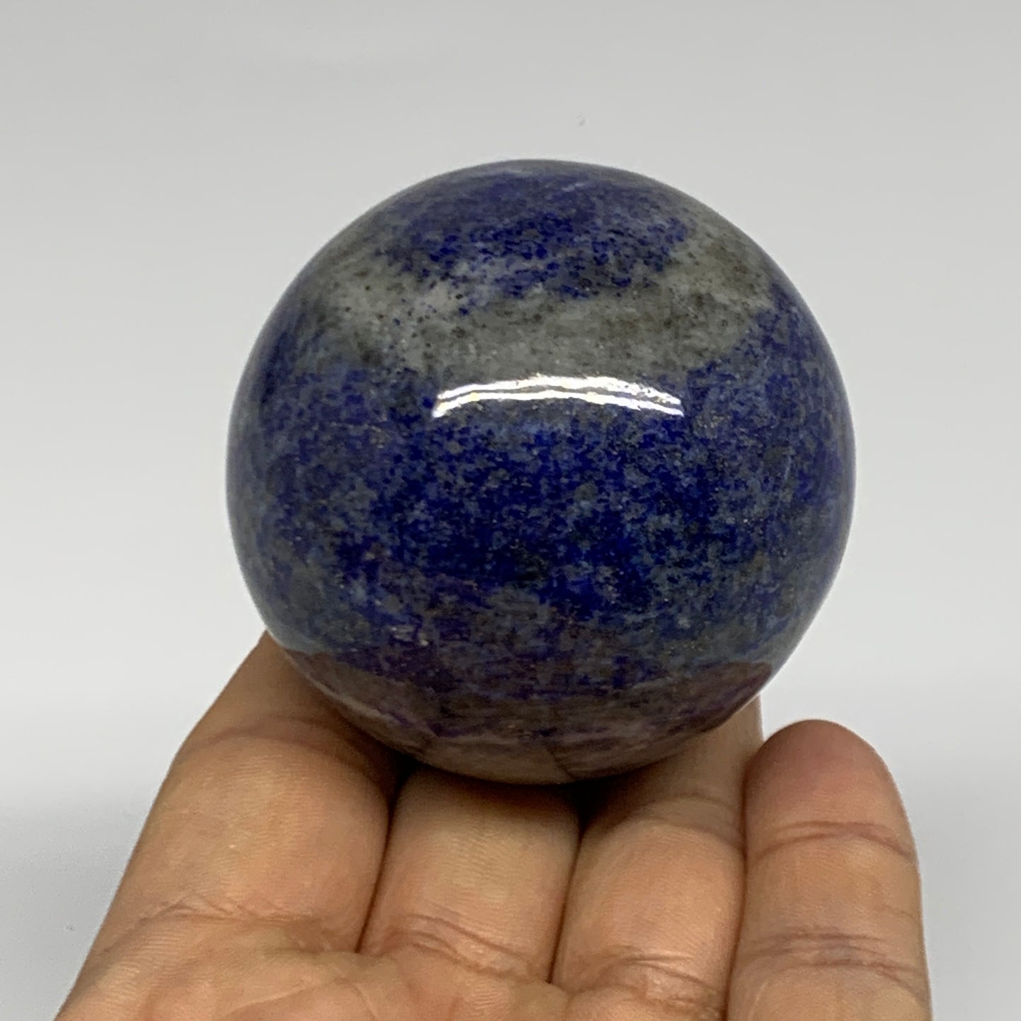 0.59 lbs,2.2"(55mm), Lapis Lazuli Sphere Ball Gemstone @Afghanistan, B33123