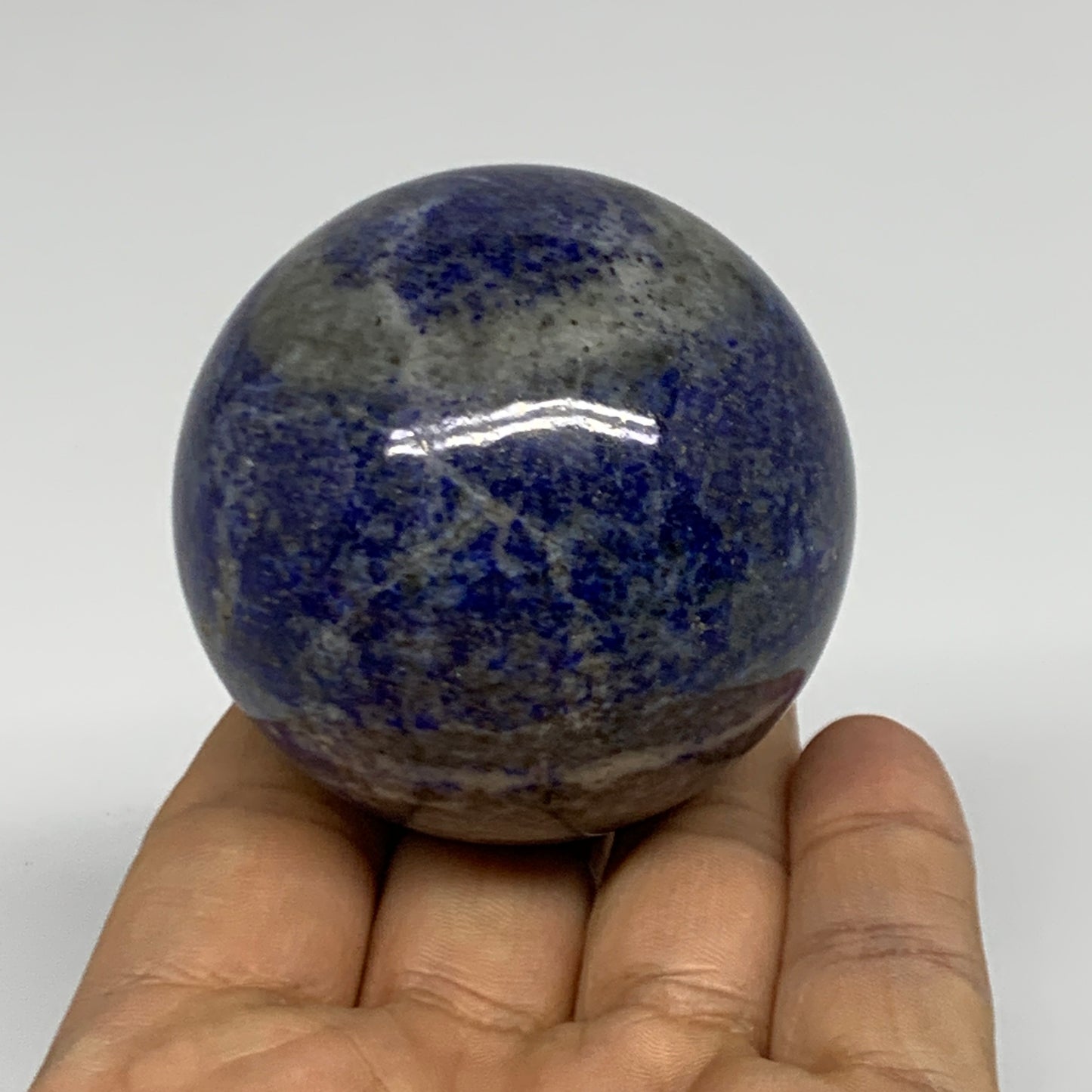 0.59 lbs,2.2"(55mm), Lapis Lazuli Sphere Ball Gemstone @Afghanistan, B33123