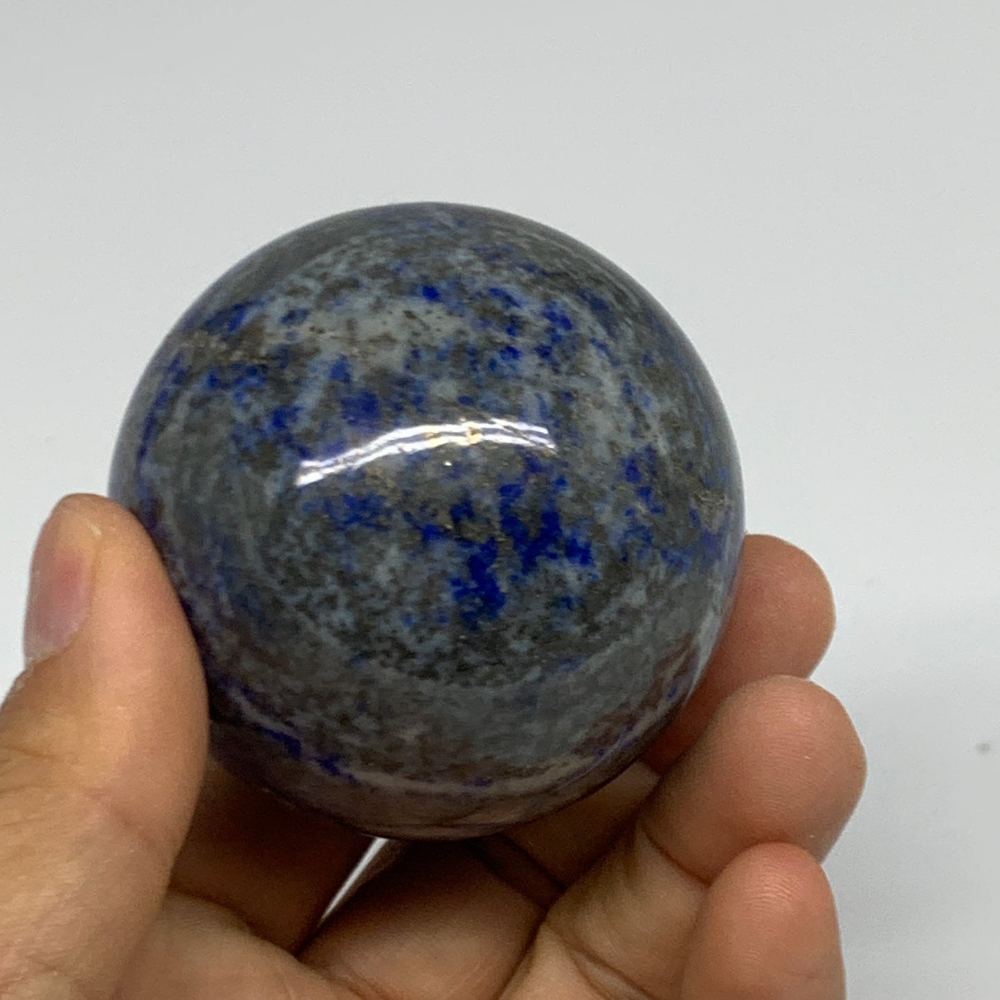 0.59 lbs,2.2"(55mm), Lapis Lazuli Sphere Ball Gemstone @Afghanistan, B33123