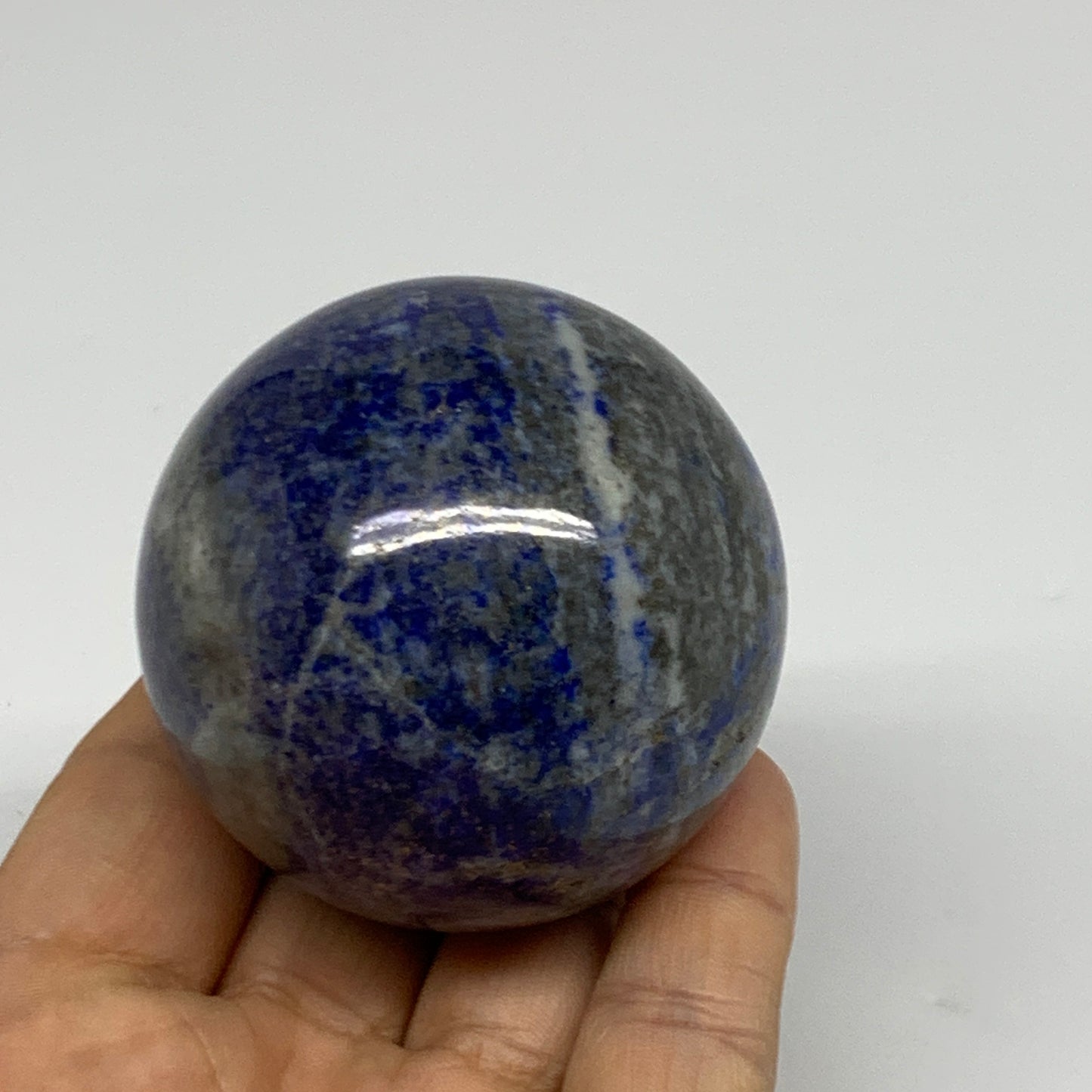 0.59 lbs,2.2"(55mm), Lapis Lazuli Sphere Ball Gemstone @Afghanistan, B33123