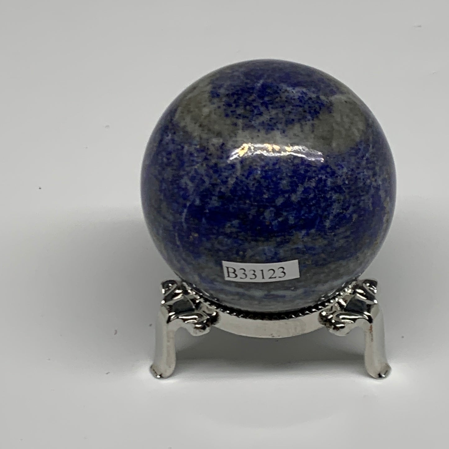 0.59 lbs,2.2"(55mm), Lapis Lazuli Sphere Ball Gemstone @Afghanistan, B33123