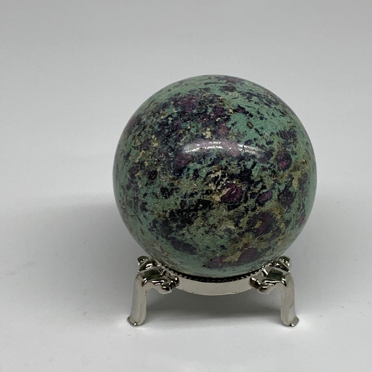 0.87 lbs, 2.5"(63mm), Zoisite with Ruby Sphere Sphere Ball Crystal, B25221