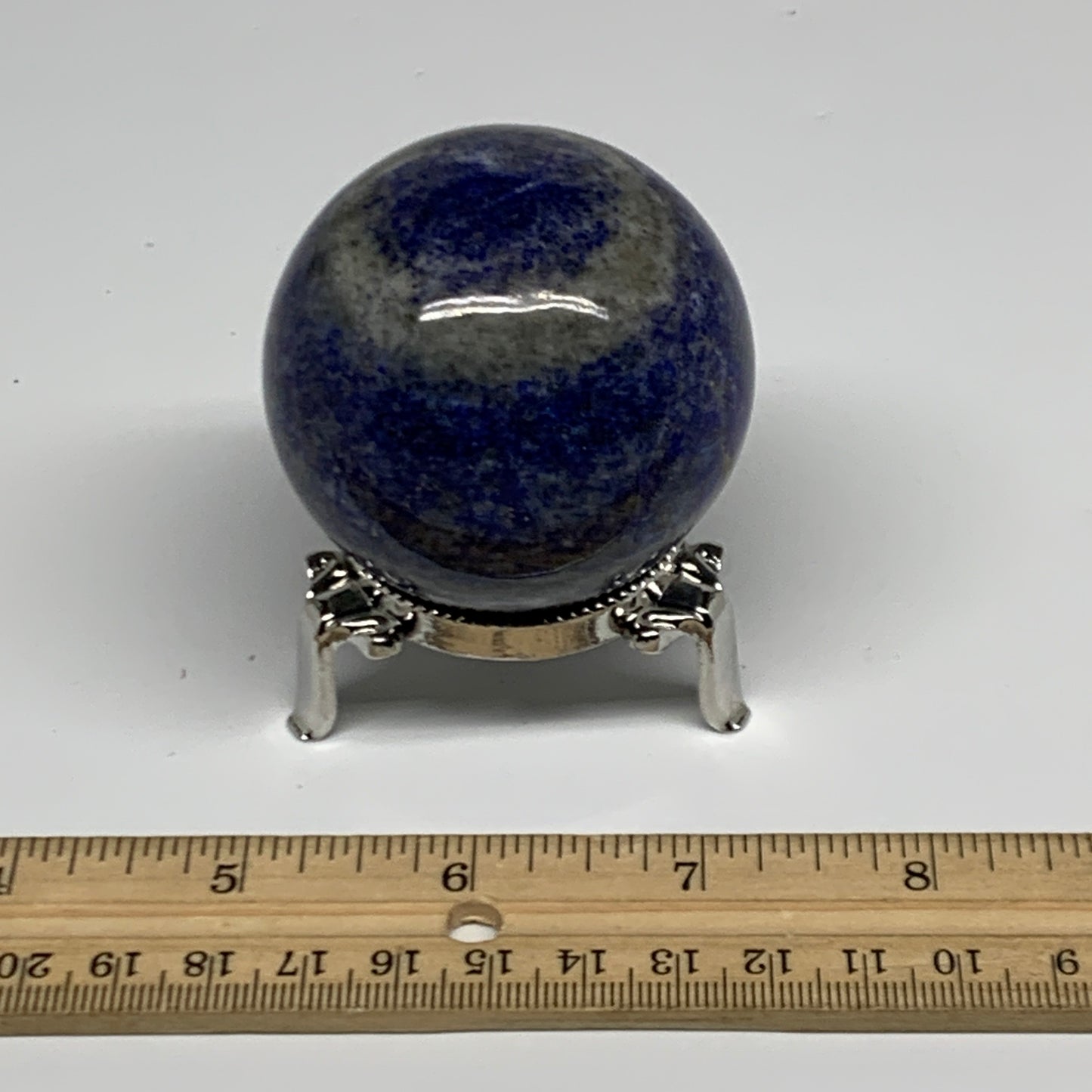 0.59 lbs,2.2"(55mm), Lapis Lazuli Sphere Ball Gemstone @Afghanistan, B33123