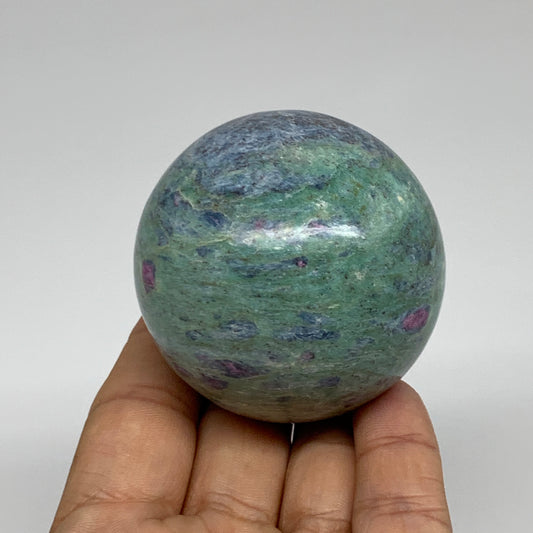 0.61 lbs, 2.2"(55mm), Zoisite with Ruby Sphere Sphere Ball Crystal, B25223