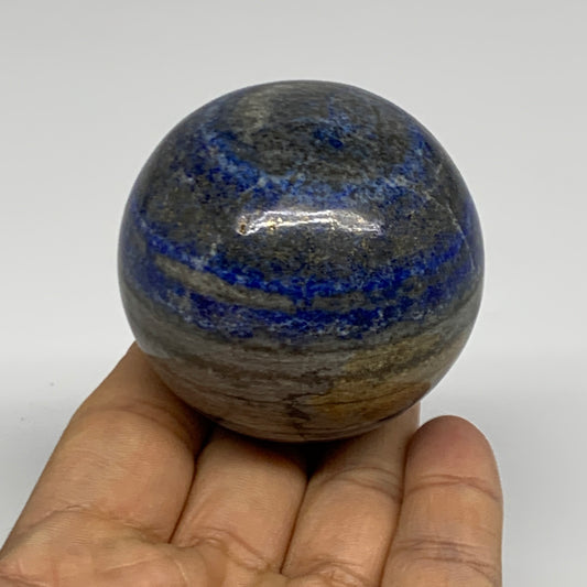 0.57 lbs,2.1"(54mm), Lapis Lazuli Sphere Ball Gemstone @Afghanistan, B33125