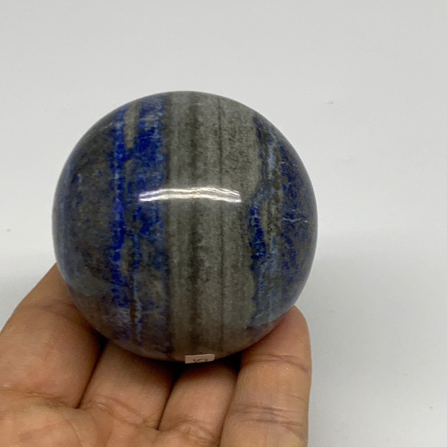 0.57 lbs,2.1"(54mm), Lapis Lazuli Sphere Ball Gemstone @Afghanistan, B33125