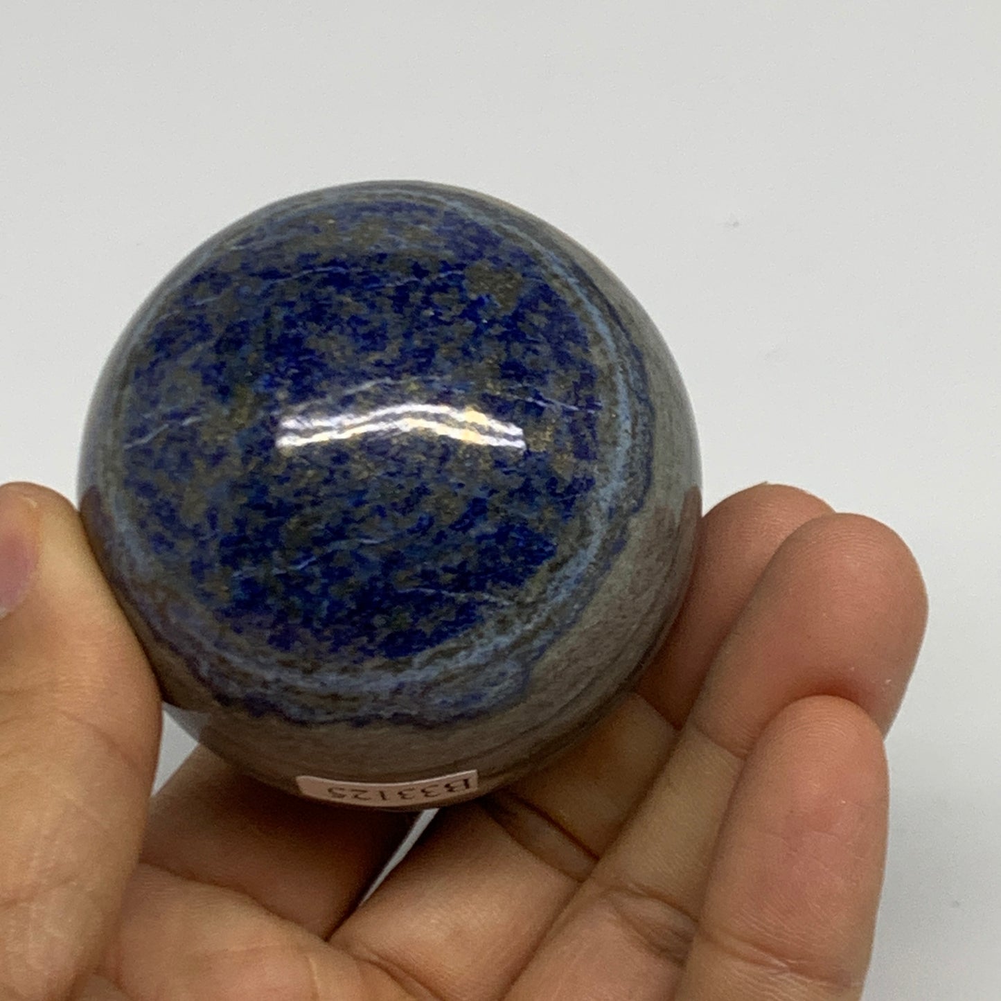 0.57 lbs,2.1"(54mm), Lapis Lazuli Sphere Ball Gemstone @Afghanistan, B33125