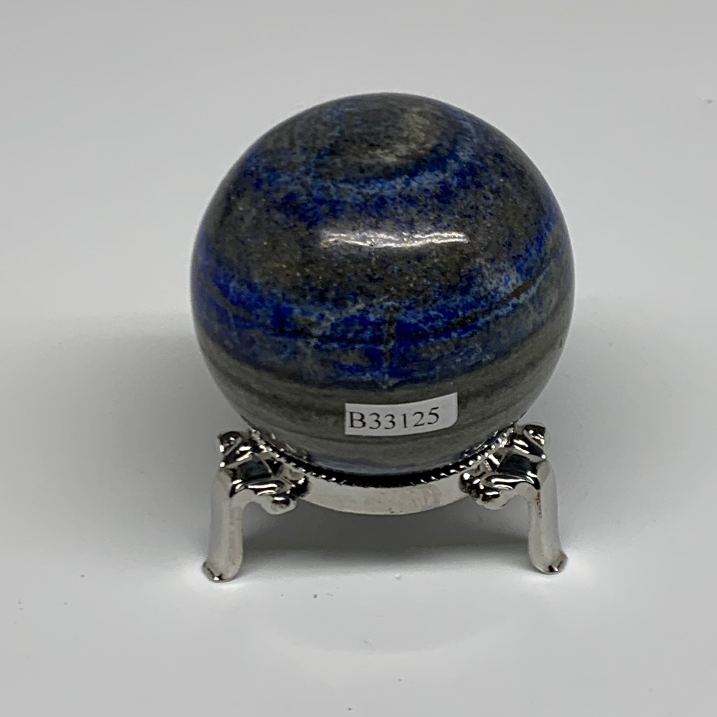 0.57 lbs,2.1"(54mm), Lapis Lazuli Sphere Ball Gemstone @Afghanistan, B33125