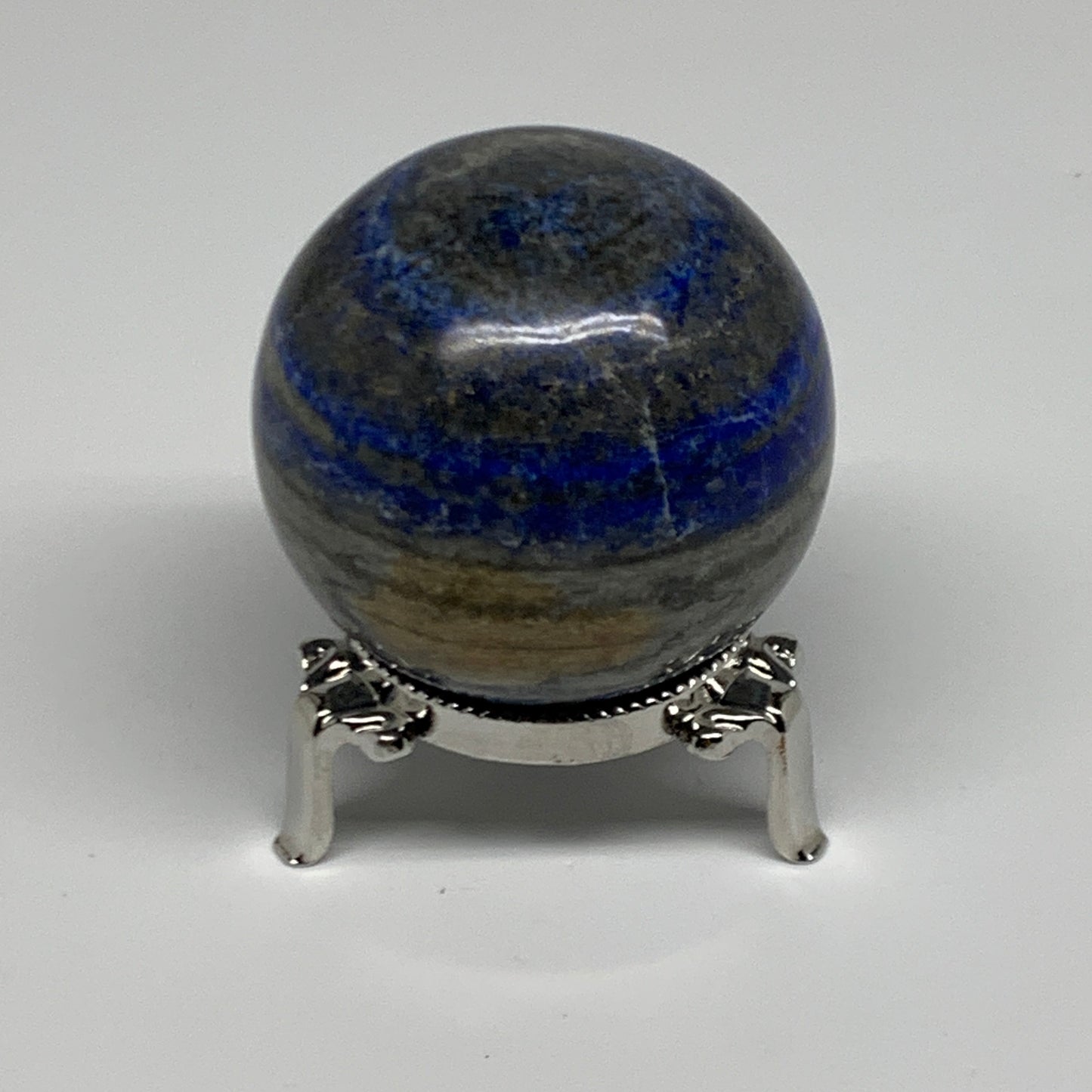 0.57 lbs,2.1"(54mm), Lapis Lazuli Sphere Ball Gemstone @Afghanistan, B33125