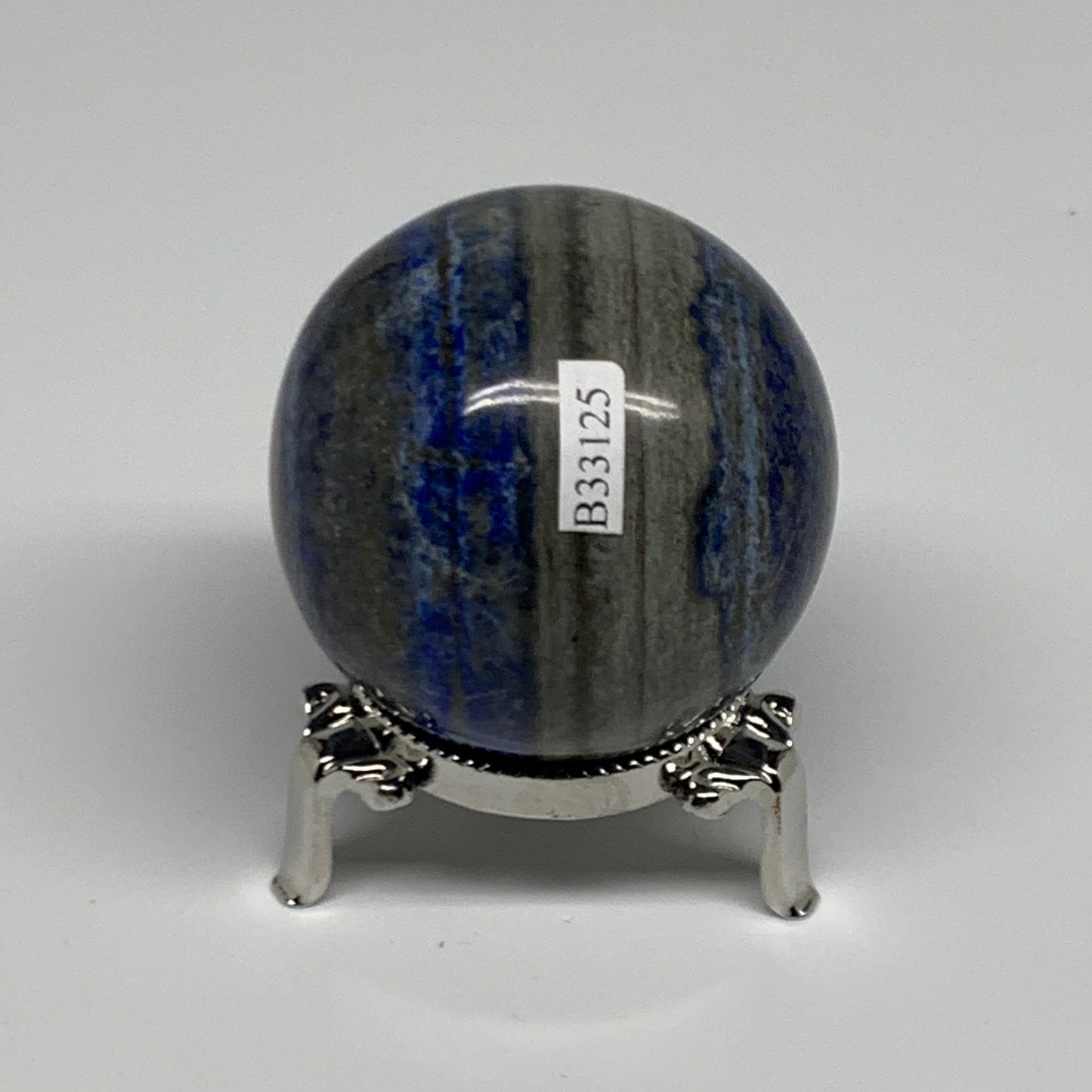 0.57 lbs,2.1"(54mm), Lapis Lazuli Sphere Ball Gemstone @Afghanistan, B33125