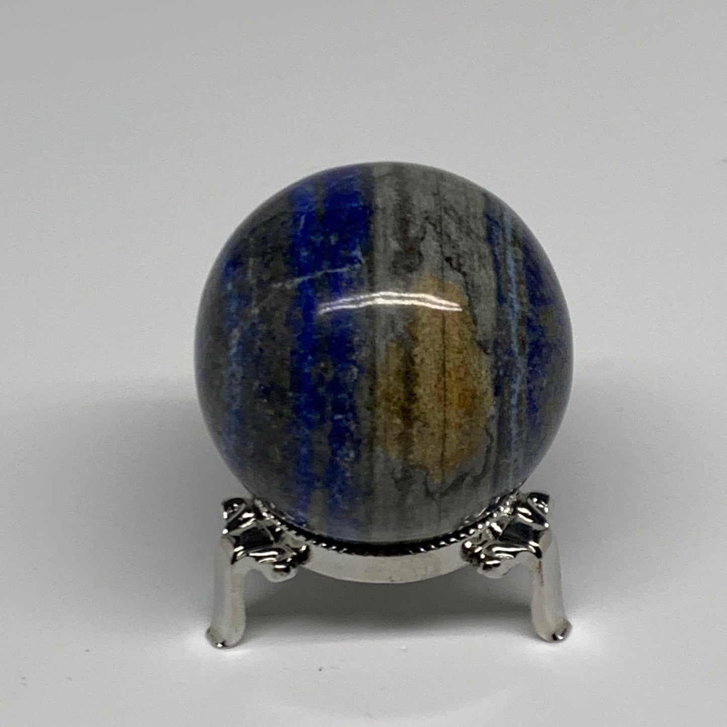 0.57 lbs,2.1"(54mm), Lapis Lazuli Sphere Ball Gemstone @Afghanistan, B33125